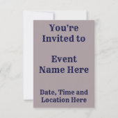 青と銀モダン 招待状 (正面)