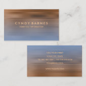 青と銅のストライプ名刺 名刺 (正面/裏面)