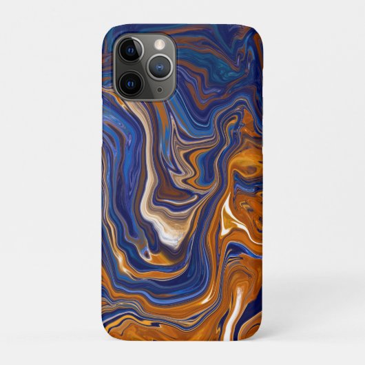 青と銅の抽象芸術アーモダント Case-Mate iPhoneケース (裏)