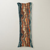 青と錆の抽象芸術 ボディピロー (正面縦)