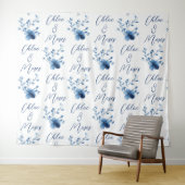 青と青と花の花 タペストリー (インサイチュ(横))