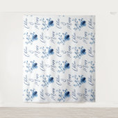 青と青と花の花 タペストリー (正面)