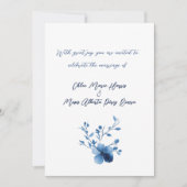 青と青と花の花 招待状 (正面)