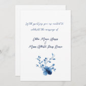 青と青と花の花 招待状 (正面/裏面)