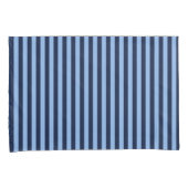青と青のストライプ 枕カバー (正面右)