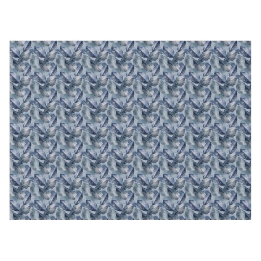 青と青の葉背景にのみ青と海軍のオプション テーブルクロス (正面(横))