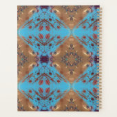 青と青パーソナライズされた銅 プランナー手帳 (裏面)