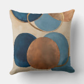 青と青銅の円と金ゴールドリング クッション (裏面)