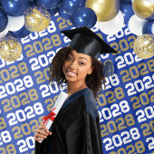 青と青銅の金ゴールド卒業の背景 タペストリー