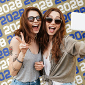 青と青銅の金ゴールド卒業の背景 タペストリー