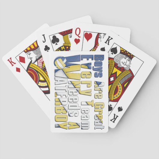 青と黄のウォーターボーイバレーボール トランプ (裏面)