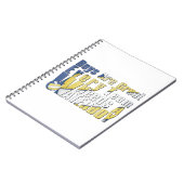 青と黄のウォーターボーイバレーボール ノートブック (左側)