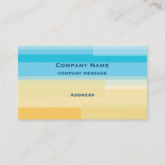 青と黄のカラーブロック名刺 名刺 (裏面)
