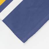 青と黄のスポーツストライプ名前をカスタムする番号 フリースブランケット (角)