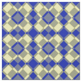 青と黄のチェック柄アーガイル模様 ファブリック (クローズアップ)