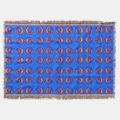 青と黄のパタカッコいいーン スローブランケット (正面)