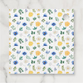 青と黄のフローラブライダルシャワーありがとう フェイバータグ (裏面)