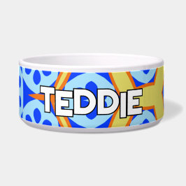 青と黄のフローラ ボウル