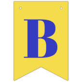 青と黄のブライダルシャワー バンティングフラッグ (第2の旗)