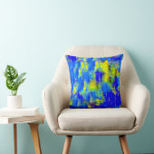 青と黄の抽象芸術絵を描の2 クッション (椅子)