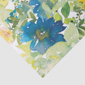 青と黄の春フローラティッシュペーパー 薄葉紙 (詳細)