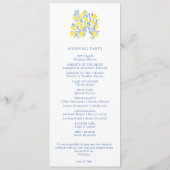 青と黄の植物性ブライト結婚ズ プログラム (裏面)