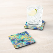 青と黄の組織 コースター (右側)