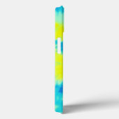 青と黄の絞り染め電話ケース Case-Mate iPhoneケース (裏面 / 右)