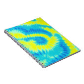 青と黄の絞り染め ノートブック (右側)