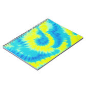 青と黄の絞り染め ノートブック (左側)