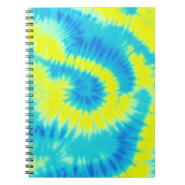 青と黄の絞り染め ノートブック