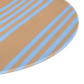 青と黄の5つのストライプパターン カッティングボード (角)