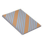 青と黄の5つのストライプパターン ノートブック (右側)