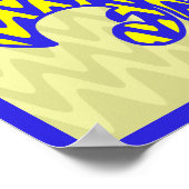 青と黄の（紋章の）フラ・ダ・リ ポスター (角)