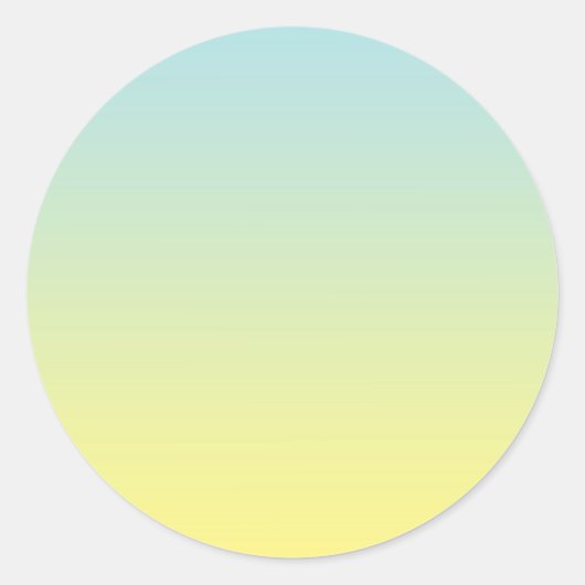 青と黄グラデーション色 ラウンドシール (正面)