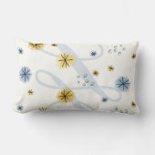 青と黄モダンの枕 ランバークッション (正面)