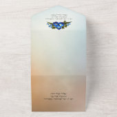 青と黄色のアイリス結婚ズ オールインワン招待状 (外側)