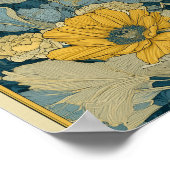 青と黄色のアールヌーヴォー サーカス ポスター (角)