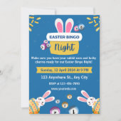 青と黄色のイースタービンゴナイト招待状 招待状 (正面)