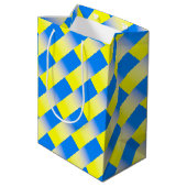 青と黄色のウクインスパイアライナ戦争なし ミディアムペーパーバッグ (裏面アングル)