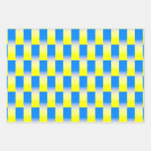 青と黄色のウクインスパイアライナ戦争なし ラッピングペーパーシート (正面)