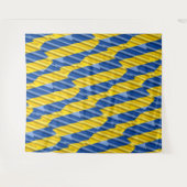 青と黄色のウクライナにインスパイアされた平和的な反戦 タペストリー (正面(横))