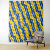 青と黄色のウクライナにインスパイアされた平和的な反戦 タペストリー (インサイチュ)