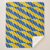 青と黄色のウクライナのインスピレーション平和の戦争 シェルパブランケット (正面)