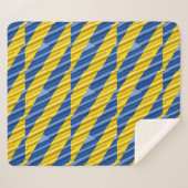 青と黄色のウクライナのインスピレーション平和の戦争 シェルパブランケット (正面(横))