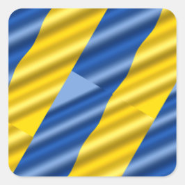 青と黄色のウクライナのインスピレーション平和の戦争 スクエアシール