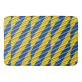 青と黄色のウクライナのインスピレーション平和の戦争 バスマット (正面)