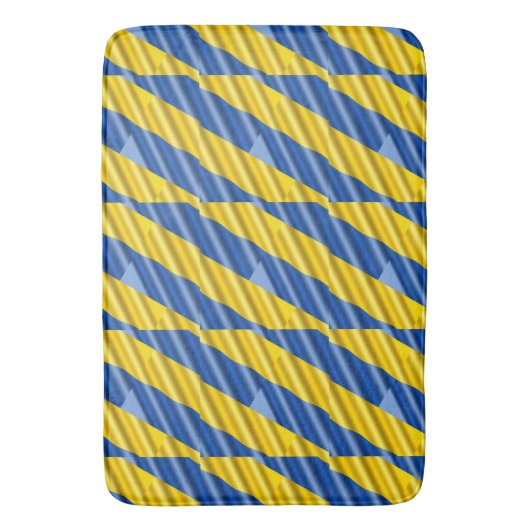 青と黄色のウクライナのインスピレーション平和の戦争 バスマット (正面縦)