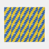 青と黄色のウクライナのインスピレーション平和の戦争 フリースブランケット (正面(横))