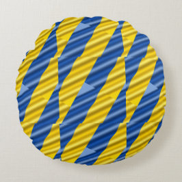 青と黄色のウクライナのインスピレーション平和の戦争 ラウンドクッション